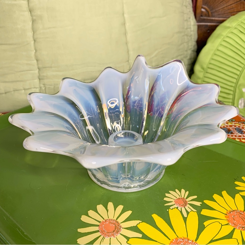 Fostoria Opaline Candle Holder